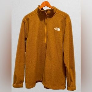 The North Face Men's Textured Cap Rock Fleece 1/4 Zip Pullover XL - Mustard